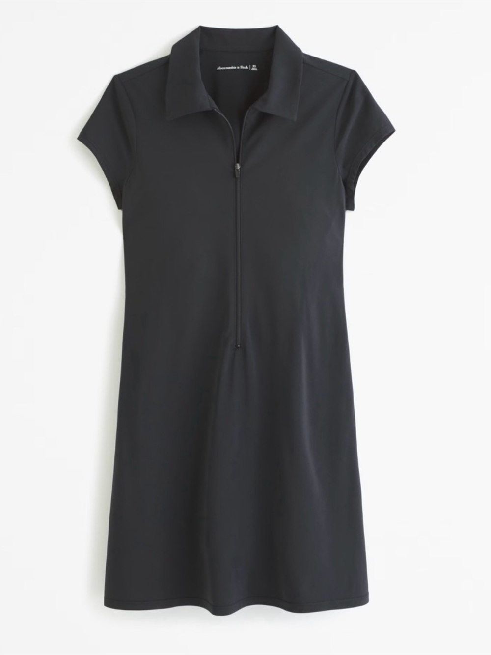 Abercrombie & Fitch Black Zip-Front mini Tennis Dress